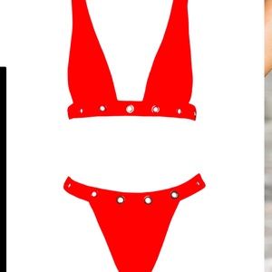 Monica Hansen swimsuit in red
